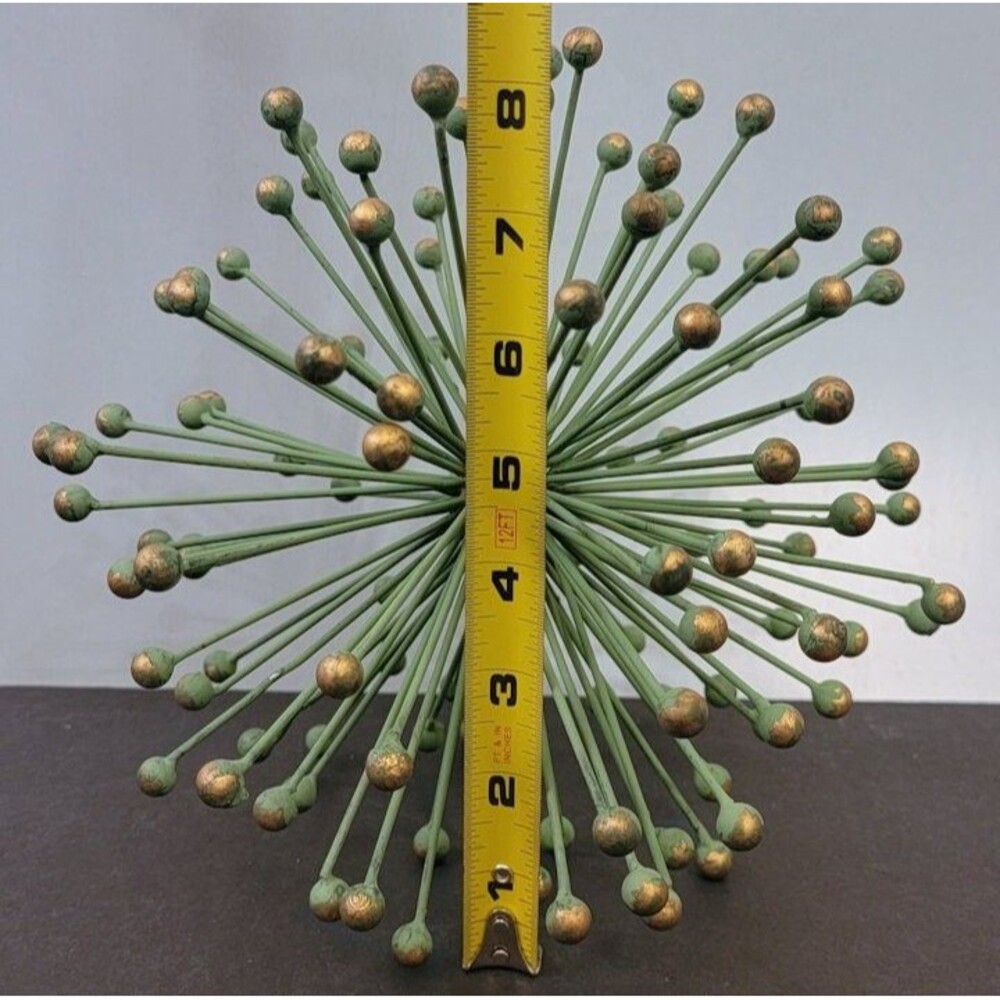Sputnik Atomic Design Metal Table Sculpture Object Approx 8" Wide - Picture 4 of 4